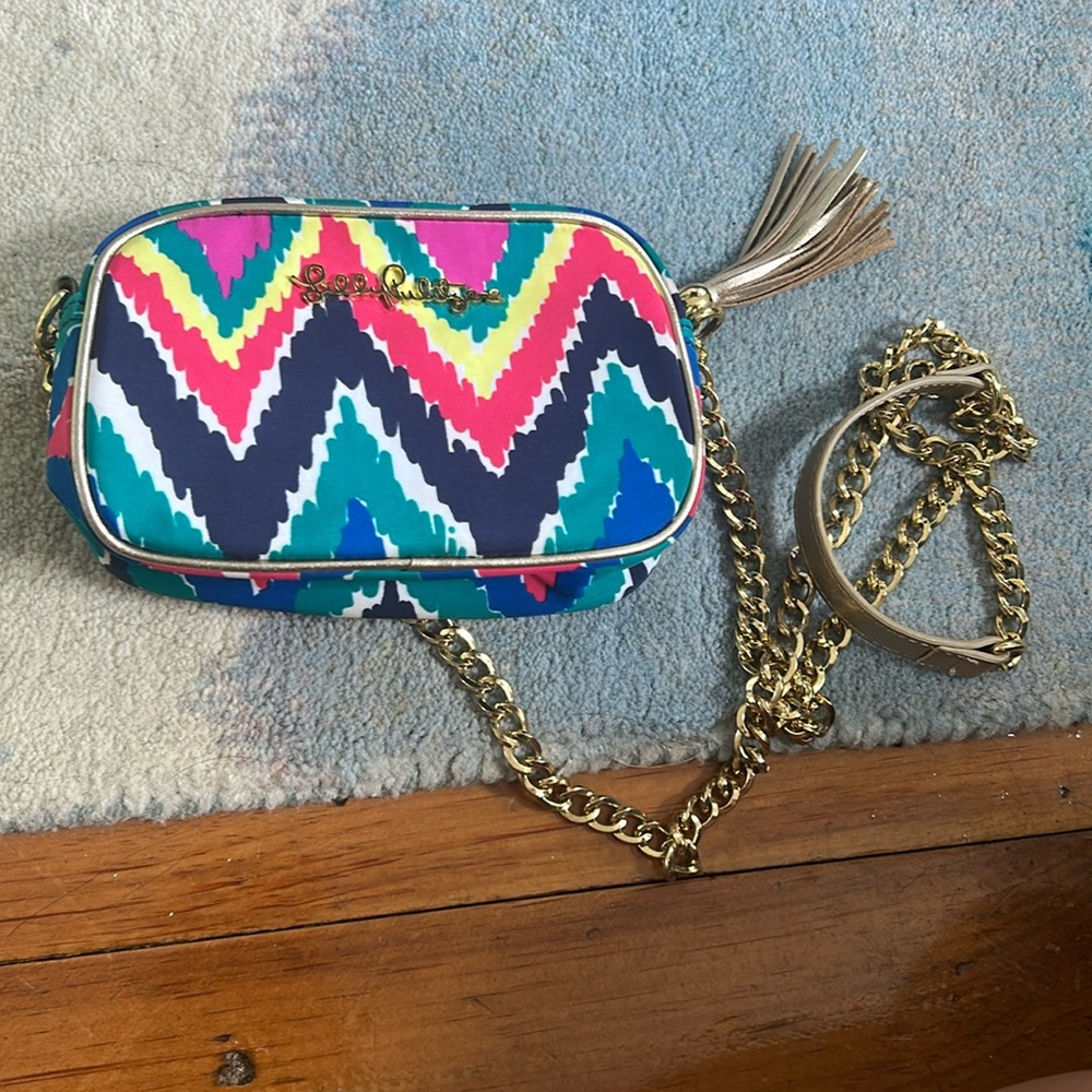Lilly Pulitizer Multicolored Chevron Crossbody Bag